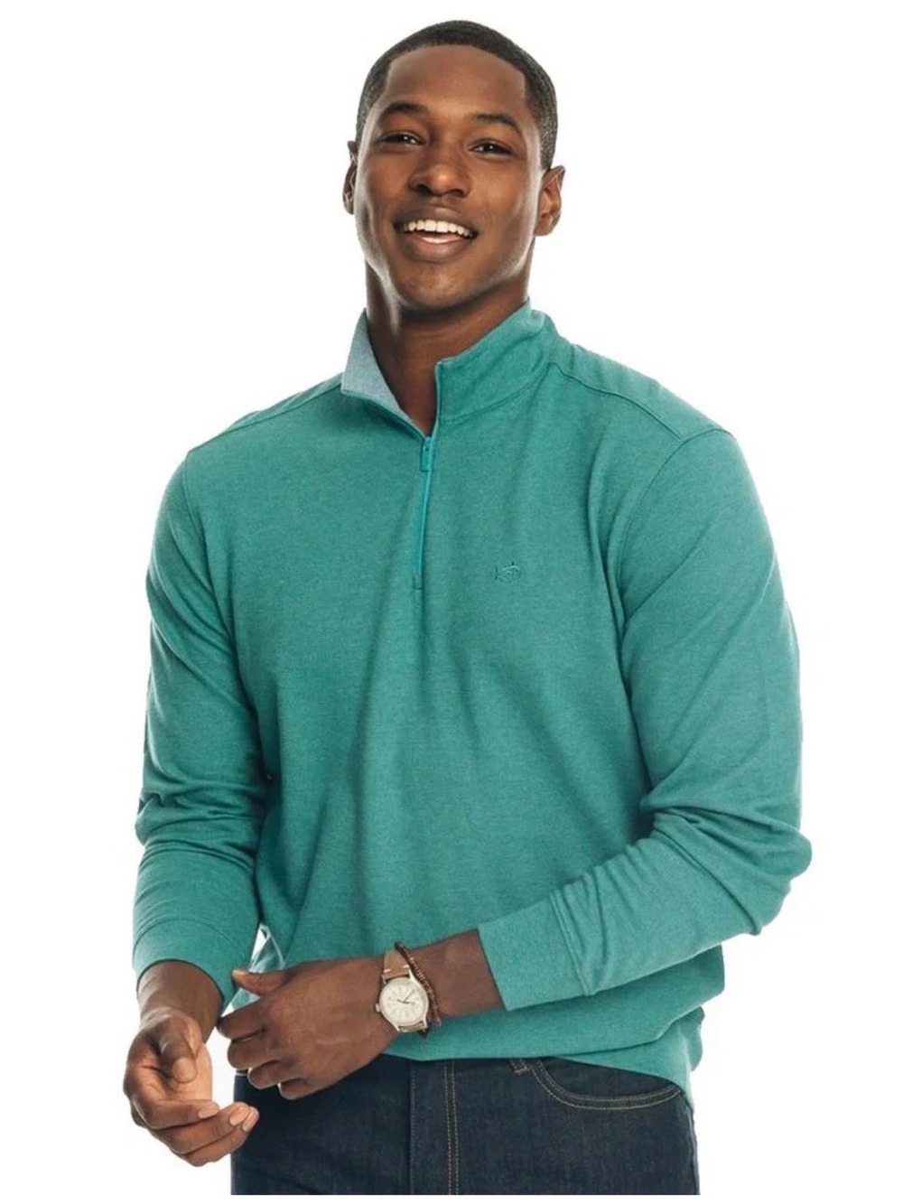 Southern Tide Men's Skipjack Pique Quarter Zip Pullover